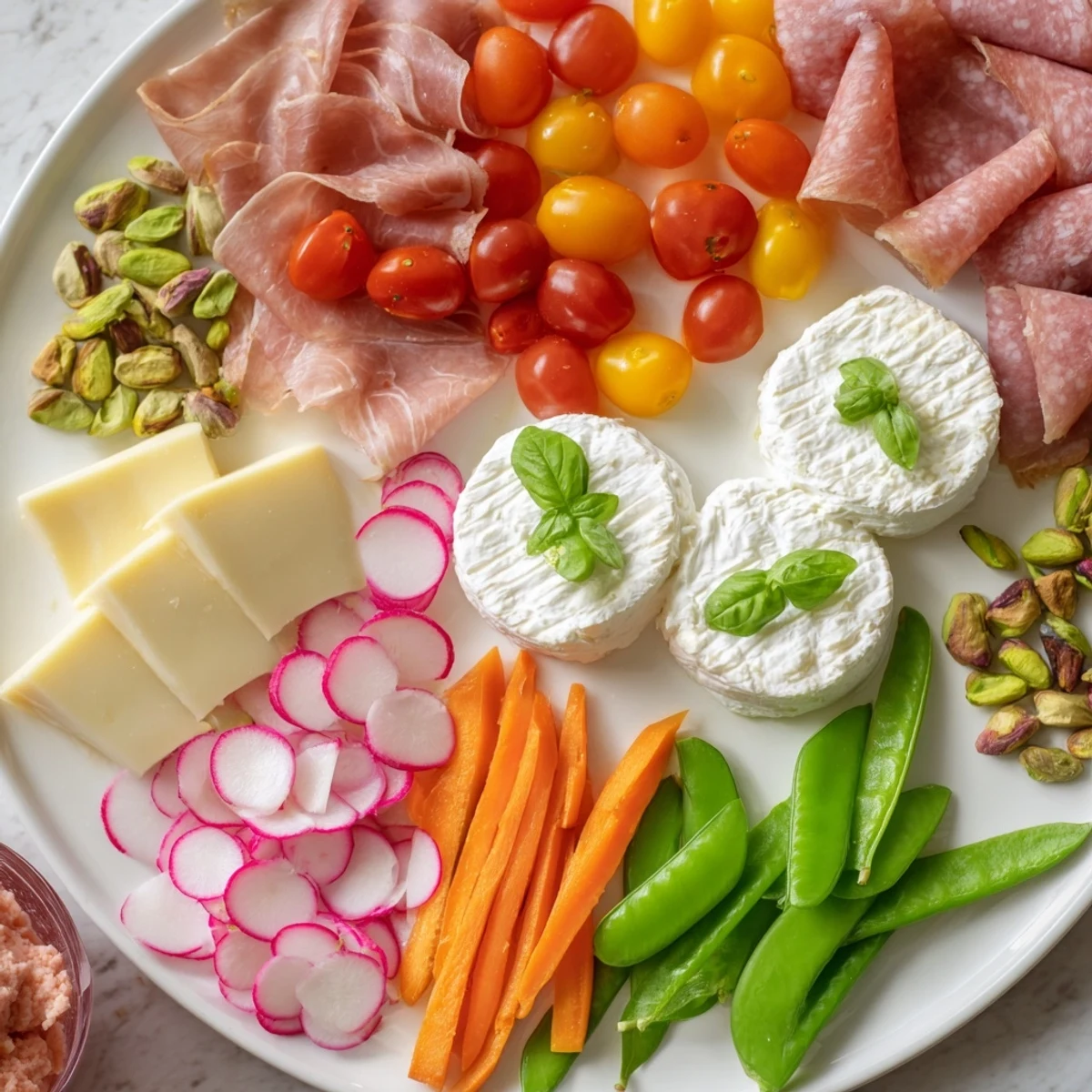 This elegant Dragonfly Dance Appetizer Tray features an assortment of fresh ingredients, perfect for a party.