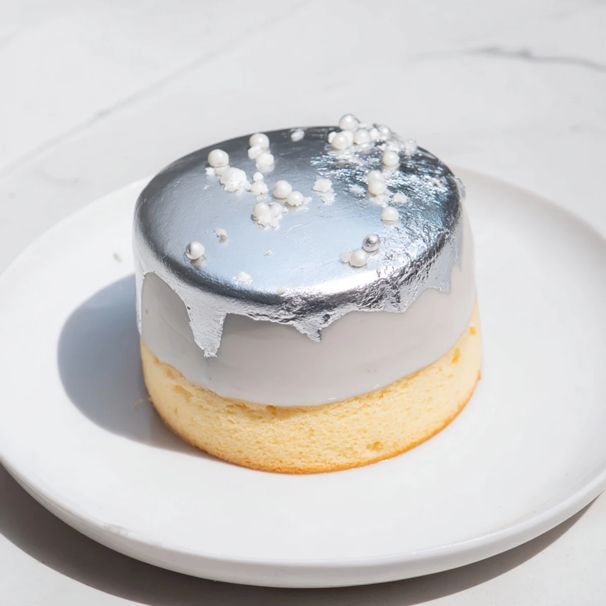 Vanilla sponge and white chocolate mousse create this stunning Diamond Ring Engagement Board dessert.