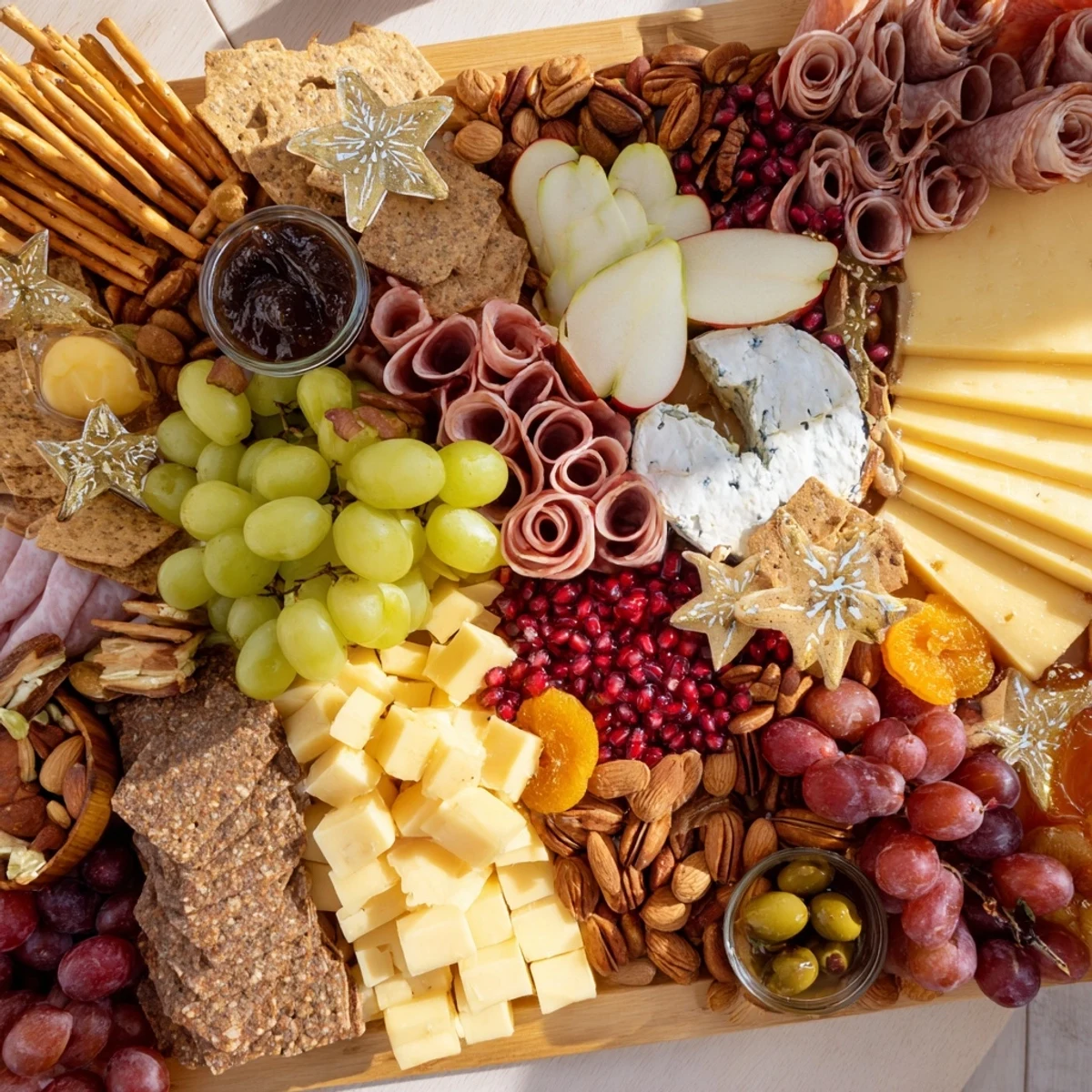 Festliche helle Weihnachtsplatte