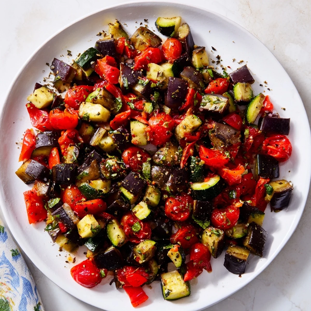 A colorful platter of The Spice Route dish features vibrant veggie clusters, ready to enjoy.