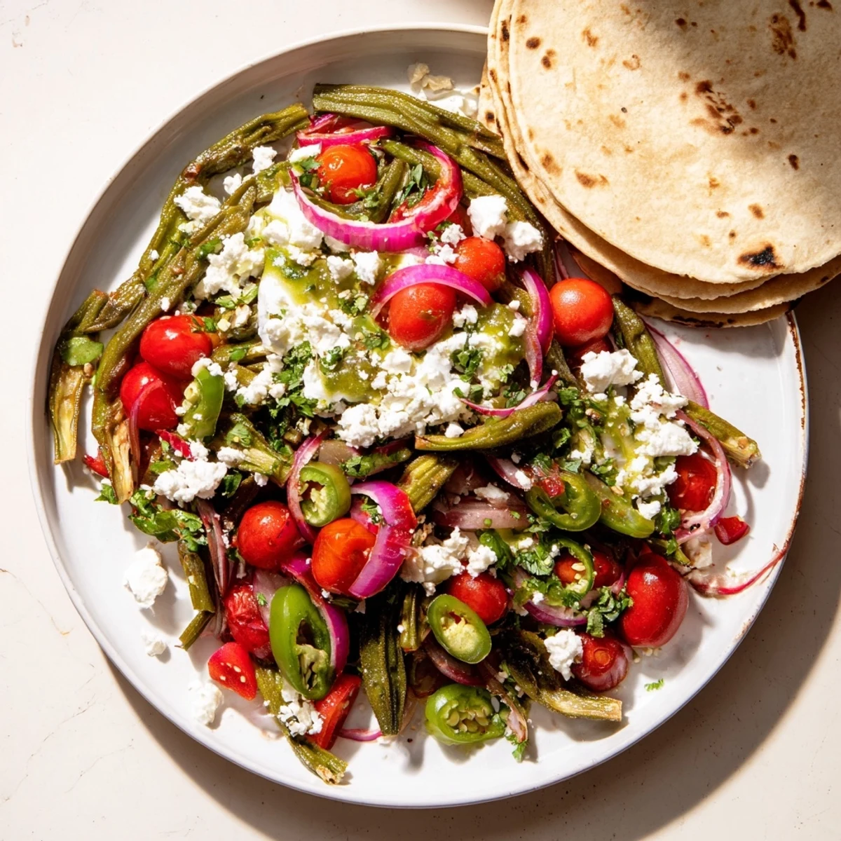 Sizzling Desert Cactus Taco Platter with vibrant veggies, ready to be assembled and enjoyed.