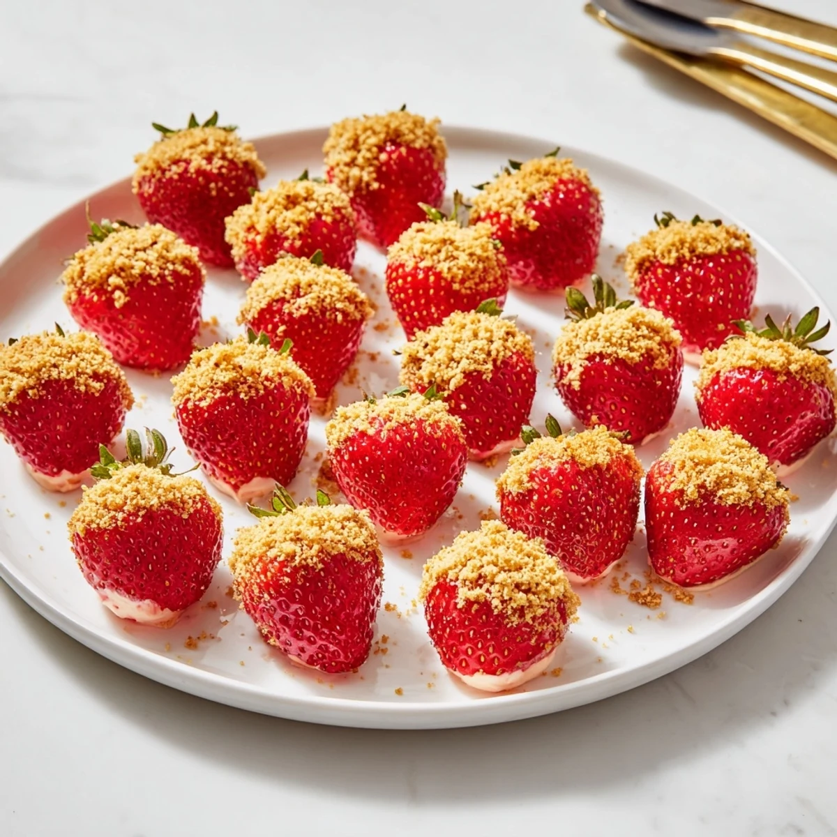 Cheesecake gefüllte Erdbeeren