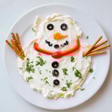 Geschmolzener Schneemann cremig dip