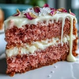 Rosé Velvet Kuchen mit Golddrip