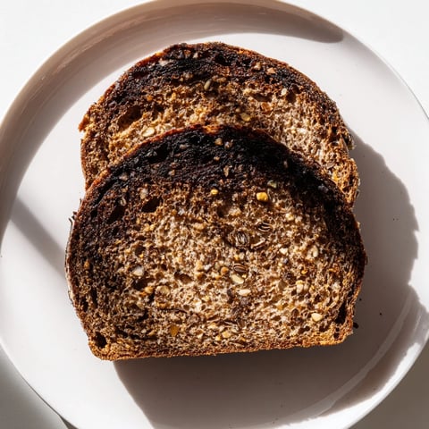 A dark, crusty loaf of Estonian Leib sourdough, showcasing its hearty texture and caraway seeds.