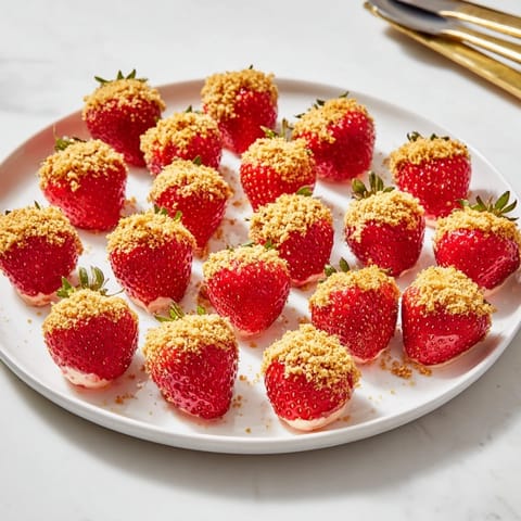 Cheesecake gefüllte Erdbeeren