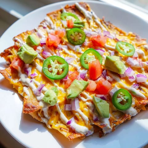 Knusprige Pasta Chips Nachos