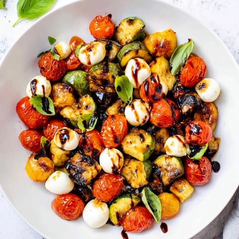 Roasted Veggie Caprese Salad