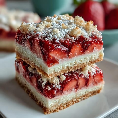 Erdbeer Zitronen Bars Shortbread