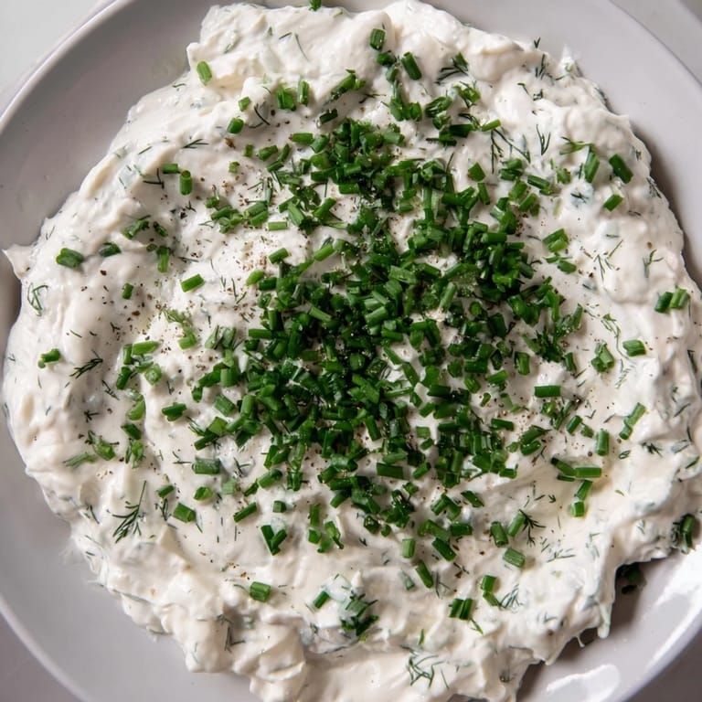 Close-up of a bowl filled with Veggie Ranch Dip, ready to be served with colorful veggie sticks.