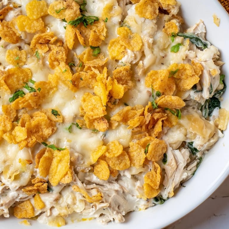 Close-up of a flavorful Marry Me Chicken Casserole, baked and ready to serve, a delicious dinner.